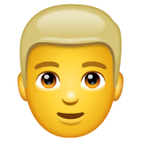 man-blond-hair Emoji whatsapp