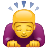 🙇‍♂️ Uomo Che Fa Inchino Profondo Emoji su WhatsApp