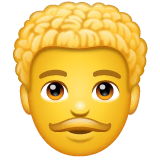 man-curly-haired Emoji whatsapp