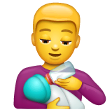 👨‍🍼 Man Feeding Baby Emoji on WhatsApp