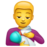 man-feeding-baby Emoji whatsapp