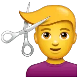 Homem a cortar o cabelo Emoji WhatsApp