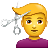 man-getting-haircut Emoji whatsapp
