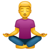 Mies Lootusasennossa on WhatsApp