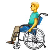 man-in-manual-wheelchair Emoji whatsapp