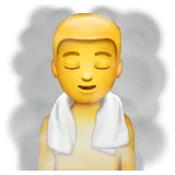 Ein Mann in der Sauna Emoji WhatsApp