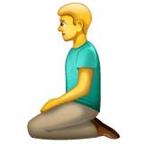 man-kneeling Emoji whatsapp