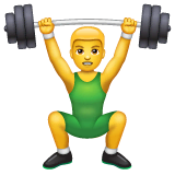 man-lifting-weights Emoji whatsapp