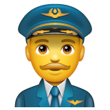 man-pilot Emoji whatsapp