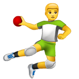 Man Playing Handball Emoji on WhatsApp