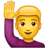 🙋‍♂️ Man Raising Hand Emoji on WhatsApp