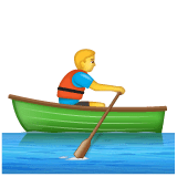Mann im Ruderboot Emoji WhatsApp