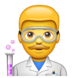 Man Scientist Emoji on WhatsApp