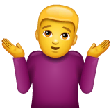 man-shrugging Emoji whatsapp