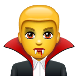 Man Vampire Emoji on WhatsApp