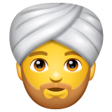 man-wearing-turban Emoji whatsapp