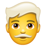 man-white-haired Emoji whatsapp