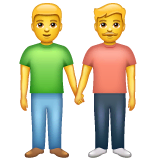 Due uomini che si tengono per mano Emoji WhatsApp