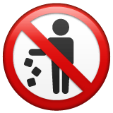 🚯 Prohibido tirar basura Emoji en WhatsApp
