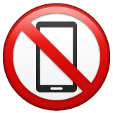 Пользоваться мобильным телефоном запрещено Эмодзи в WhatsApp
