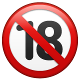 no-one-under-eighteen Emoji whatsapp