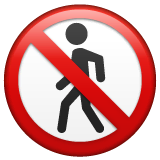 no-pedestrians Emoji whatsapp