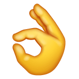 Handzeichen für OK Emoji WhatsApp