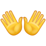 👐 Geöffnete Hände Emoji auf WhatsApp