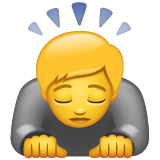 Persona haciendo una reverencia Emoji WhatsApp