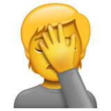 person-facepalming Emoji whatsapp