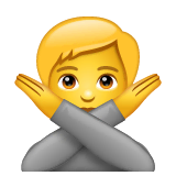 person-gesturing-no Emoji whatsapp