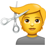 person-getting-haircut Emoji whatsapp
