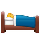 🛌 Persona che dorme Emoji su WhatsApp