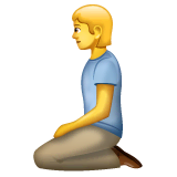 🧎 Person Kneeling Emoji on WhatsApp