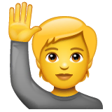 person-raising-hand Emoji whatsapp