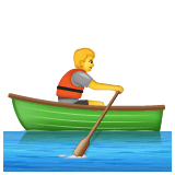 Человек в лодке Эмодзи в WhatsApp