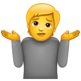 person-shrugging Emoji whatsapp