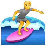 person-surfing Emoji whatsapp