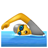Person Swimming Emoji on WhatsApp
