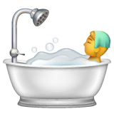 Person Taking Bath Emoji on WhatsApp