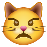 Schmollender Katzenkopf Emoji WhatsApp
