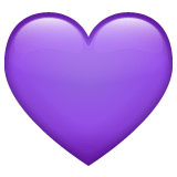 Coração roxo Emoji WhatsApp