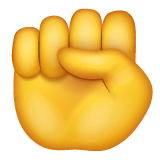 Raised Fist Emoji on WhatsApp
