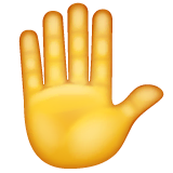 raised-hand Emoji whatsapp