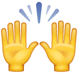 🙌 Руки, поднятые в знак торжества Эмодзи в WhatsApp