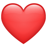 Red Heart Emoji on WhatsApp