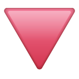 🔻 Rotes nach unten zeigendes Dreieck Emoji auf WhatsApp