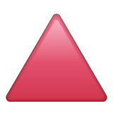 Triângulo vermelho apontado para cima Emoji WhatsApp