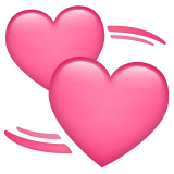 Revolving Hearts Emoji on WhatsApp