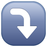 right-arrow-curving-down Emoji whatsapp